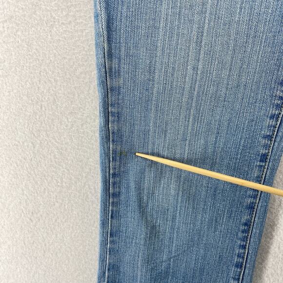 APPLE BOTTOMS Jeans 8 Distressed Straight Low Rise Stretch Denim Blue VTG HK - Picture 14 of 16